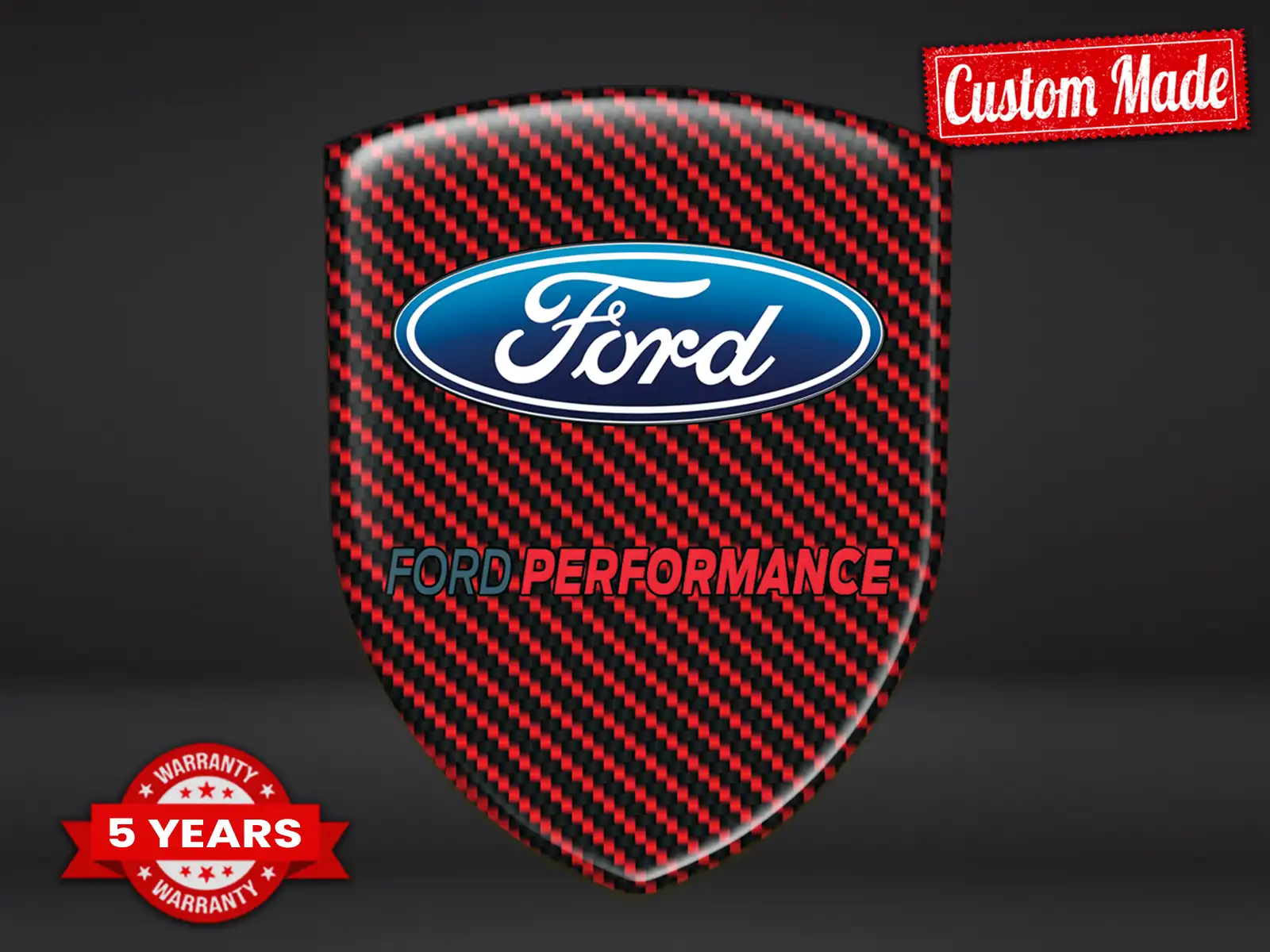 Ford Selbstklebende Sticker Glänzende Edition Edle Domes